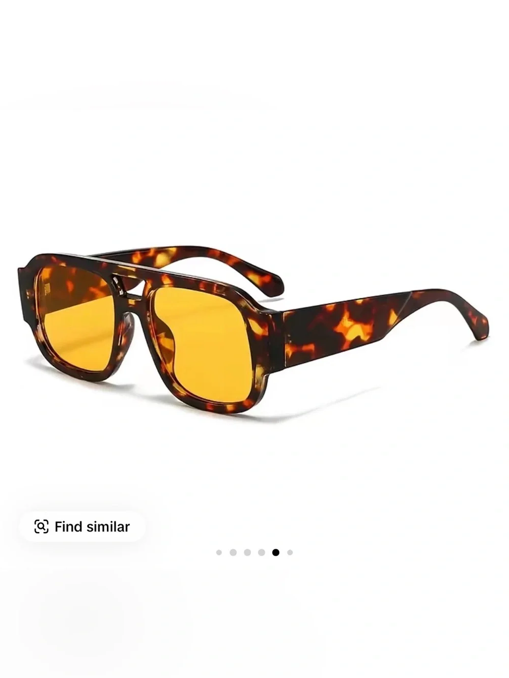 Unisex 70s Retro Nylon TR90 Square Aviator Sunglasses - Full Rim, Double Bridge